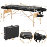 Massage Bed Wide Tattoo Table with Bolster & Carrying Bag Yaheetech