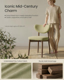 VASAGLE Wooden Dining Chairs Set of 6, Upholstered Kitchen Chairs