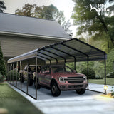 PHI VILLA 12x30 Carport, Metal Carports Canopy Heavy Duty Car Port Garage
