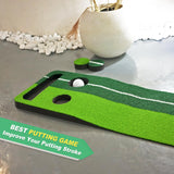 SENSECLUB Indoor Putting Green Game, Foldable Putting Mat Golf Game Set, Golf Gifts for Men - 1x8 Ft