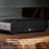 G-DRIVE 22TB External Desktop Hard Drive, Enterprise-Class 7200RPM Ultrastar Hard Drive Inside, USB-C (10Gbps), up to 280MB/s Read and 280MB/s Write