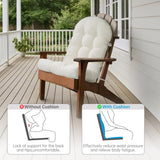 Rocking Chair Cushions Set - Non-Slip Adirondack Chair Cushions with Ties Indoor