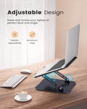 Laptop Stand, Adjustable Laptop Stand for Desk, Aluminum Computer Stand Portable Laptop Riser