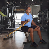 HolaHatha Home Gym Steel Workout Bench for Barbell, Weight Lifting, and Exercise, Black HolaHatha