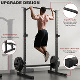 DONOW Olympic Weight Bench with Squat Rack Adjustable Workout Bench with Rack for Bench Press Sthrength Training (Red)
