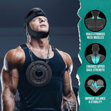 Yes4All Adjustable Neck Harness for Weight Training/Neck Exerciser with Wide Padded Strap Support Neck Strengthener & Resistance Training, Weight Lifting Head Harness Black Yes4All