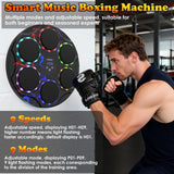 Music Boxing Machine with Boxing Gloves - Wall Mounted Punching Machine for Adults & Kids, 9-Speed Punch Game, Wall Boxing Punching Pad, Upgrade Gifts for Boys Age 6+ (Lightning)
