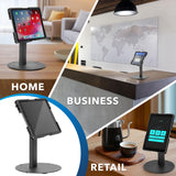 Mount-It! Universal Tablet Countertop Stand, Secure Kiosk Mount, Black