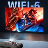 TMY 1080P Full HD Portable Mini Projector, Bluetooth Movie Projector, Compatible with TV Stick/Smartphone/PC/Game Console/HDMI/USB, Indoor & Outdoor Use, Built in Netflix app