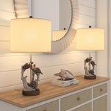 Sea Winds Trading Lux Lighting 27'' Turtles Coastal Seaside Table Lamps (Set of 2) 3-Way Switch