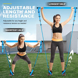 Pilates Equipment, Pilates Bar Kit with Resistance Bands, Multifunctional Resistance Bar with Heavy Adjustment Exercise Bands, Portable Home Gym Workout Equipment