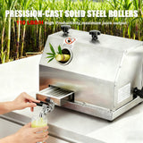 Sushangmao Manual Sugar Cane Press Juicer, Manual Sugarcane Juicer, 2.4inch Large Feeding Chute, 110lbs/H High Output Sugarcane Juicer, 3 Stainless Steel Rollers, for Home/Commercial Use