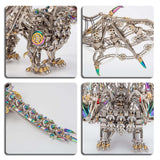 OBIOCKIDAY 3D Metal Puzzle, 3D Metal Model Kits Steampunk Mechanical Model 3D Jigsaw Puzzle, 2900+ Pieces 3D Laser Puzzle DIY Assembly Metal Model for Birthday Gift - Dragon