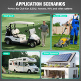 OGRPHY 48V 102Ah Lithium Golf Cart Battery Kit w/18A Charger, APP & Monitor