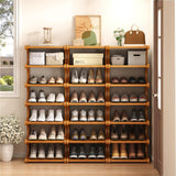sdowens 7-Tier Vertical Shoe Rack, Bamboo Free Standing Shoe Rack Shelf, Shoe Storage Stand, Entryway Shoe Tower, Vertical Shoe Organizer for Narrow Closet, Entryway, Hallway