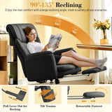 FelixKing Office Chair, Flip Armrests for Pets Criss Cross Legged, Black