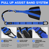 HOXWC Pull Up Resistance Bands, Pull Ups System with Fabric Feet/Knee Rest, Adjustable Resistance Bands for Working Out for Home Gym Strength Training, Pull Up Assist Band