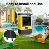 AKIRES 6500CFM Swamp Coolers,Portable Evaporative Air Cooler for 1600 Sq.ft of Space, Cooling Fan for Outdoor, Indoor Use(48IN)