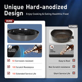 MAISON ARTS Hard Anodized Nonstick Frying Pans Set 2 Piece, 9.5" and 11" Ceramic Coating