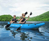 Bestway Hydro-Force 2-Person Cove Champion Inflatable Kayak Set | Includes Kayak, 2 Aluminum Paddles, Hand Pump, 2 Fins, and Carry Bag Bestway