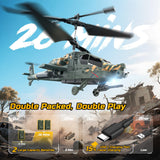 DEERC Apache RC Helicopter for Kids 8-12, Remote Control Helicopter for Adults, Helicopters Toy with 26 Mins Flight Time (2 Batteries), LED Lights, Altitude Hold, Chrismas GIF for Boys