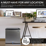 Whynter CUF-112SS Mini, Energy Star Rated Small Upright Freezer with Lock, Stainless Steel -1.1 Cubic Feet