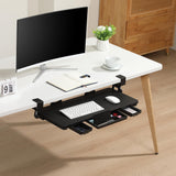 TECLUK Keyboard Tray Under Desk, 26.77" X 11.81", Black