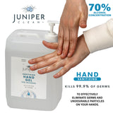 Juniper CLEAN Hand Sanitizer Gel with 70% Alcohol 1.06 Gallon with Pump (Pack of 2)