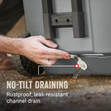 Insulated Portable Cooler with Heavy Duty Wheels, Leak-Proof Wheeled Cooler with 100+ Can Capacity Coleman