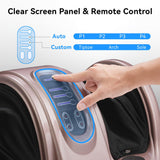 Premium Shiatsu Foot Massager with Heat and Remote Control – Deep Kneading & Rolling Therapy for Feet, Ankles, Calves, and Legs – Pain Relief & Circulation Booster for Home and Office (Rose Gold)