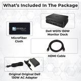Dell WD15 130W Monitor Dock 4K USB-C - Dell Docking Station for Laptops with 130W AC Adapter