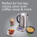 Hamilton Beach Professional Digital LCD Temperature Control Electric Tea Kettle, Water Boiler & Heater, 1.7 Liter, Fast Boiling 1500 Watts, Cordless, Auto-Shutoff & Boil-Dry Protection, Silver (41028)