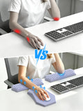 2-in-1 L-Shaped Desk Elbow Pads & & Mouse Pad Set with Wrist Rest, Purple