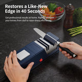 Electric knife sharpener, Professional Diamond Sharpening System with Replaceable Sharpening Abrasives, Fast Sharpening to Restore & Polish Chef Knives (HA1)