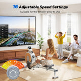 MERACH Rowing Machine with App, 16 Levels of Magnetic Resistance, Exclusive Dual Slide Rail Rower, 350LB Max Weight Rowing Machines for Home Use, Q1S White