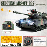 Supdex 1:18 RC Tank, 2.4Ghz US M60 Remote Control Tank Model Toys, 15 Channel Battle Military Toy with Smoke, Light Sound, Volume Switch, Army Toy for Adult and Kid