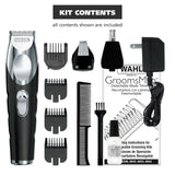 Wahl Groomsman Pro All in One Beard Trimmer for Men, Mens Beard Trimmer Rechargeable Cordless Hair Trimmer, Includes 3 Attachment Heads for Beard, Nose, & Ear Hair Trimming - Model 5617