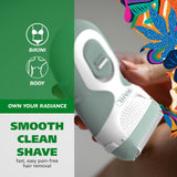 Be Radiant by Wahl, Smooth Shave, an Electric Shaver for Women– Dual Foil Shaver Head with Long Hair Trimmer Bar, Cordless Battery Operated for Smooth Legs & Underarms - Model 3028462