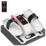 TDH Under Desk Elliptical Machine,Electric Leg Exerciser as Seen on Tv for Seniors Adults,Portable Quiet Pedal Exerciser While Sitting with 12 Adjustable Speed Auto&HR Mode for Home Office (White-PRO)