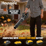 600 CFM Cordless Leaf Blower Compatible with DEWALT 20V MAX Battery (Tool Only), 150 MPH Ultra Lightweight Battery Powered Leaf Blowers, 3-Speed Turbo Handheld Blower for Lawn Yard Patio Driveway Snow