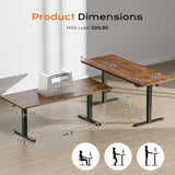 Huuger 71 x 30 Large Electric Standing Desk, Height Adjustable Computer Desk, 29.5" Deep Desktop, Stand up Gaming Office Table with 2 Hooks