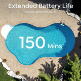Cordless Robotic Pool Cleaner, Wall & Waterline Cleaning, 150Min,Strong Suction, Triple-Motor, Multi Cleaning Modes, Ideal for Inground Pools, Efficient C1 Pool Vacuum Robot,Frosted Black Blue