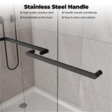GarveeLife Double Sliding Shower Door 56-60 Inch W×72 Inch H Framed – Matte Black Aluminum Frame Bypass Shower Door with 8mm Tempered Glass, Easy Clean Coating for Bathroom