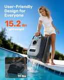 Gosvor LiteVac G1 Pool Vacuum, Wall & Waterline Cleaning, Double Filtration, 150-Min Battery Life for Smart Mode, 200-Min Battery Life for ECO Mode, 15.2 lbs, Smart Navigation, with APP