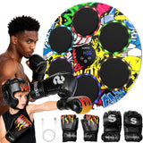 Music Boxing Machine with Boxing Gloves - Wall Mounted Punching Machine for Adults & Kids, 9-Speed Punch Game, Wall Boxing Punching Pad, Upgrade Gifts for Boys Age 6+ (Hip-Hop)