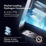 PIURIFY Flask Hydrogen Water Bottle | UP TO 8,630 PPB High-Purity H2 | 12 OZ | SPE/PEM Electrolysis | Self-Cleaning | Dual-Mode | 5000 mAh Battery | BPA-Free | Certified by H2 Analytics (Black)