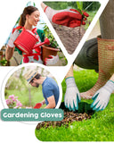 32 Pairs Gardening Work Gloves Bulk for Women and Ladies, Breathable Rubber Coated Garden Outdoor Safety Gloves with Grip