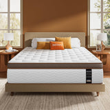 BedStory Queen Size Mattress - 14 Inch Hybrid Mattresses with Orthopedic Spinal Support & Motion Isolation - Individually Pocketed Springs, CertiPUR-US Certified Memory Foam