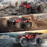 Lvcdzr 1:18 RC Cars, 2.4GHz 4WD High Speed 40 KM/H Remote Control car with Drift Wheel, All Terrain Off Road Monster Truck RC Drift Car with Gyro for Adults Boys 8-12