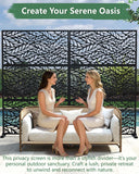 Metal Privacy Screen Outdoor Set of 2, 72" H×47" W Privacy Fence, Privacy Fence Panels